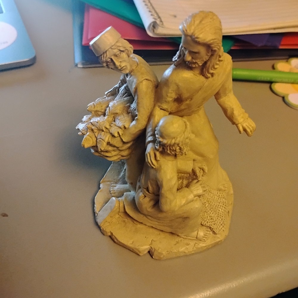 Elegant Tan Religious Sculpture